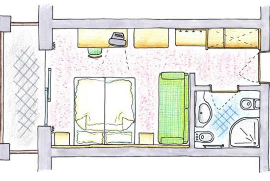 Standard Doppelzimmer Dolomiten