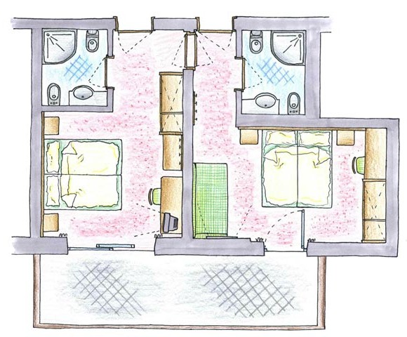Rooms and suites hotel innerhofer 2 standard room alpen with ... 2 stuer en suite